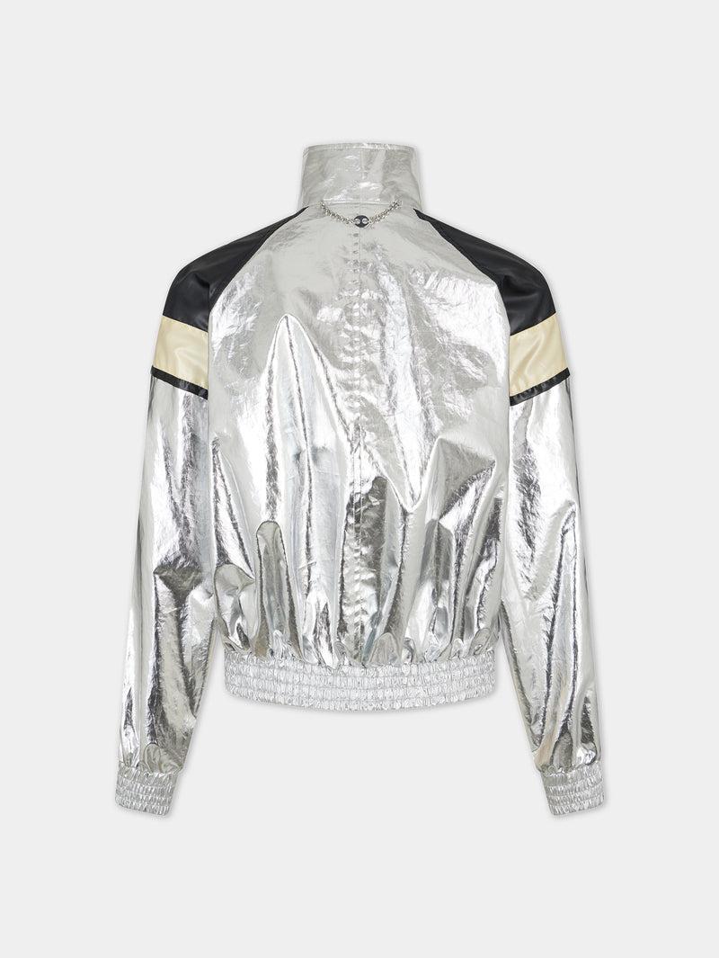 Silver turtleneck jacket Product Image