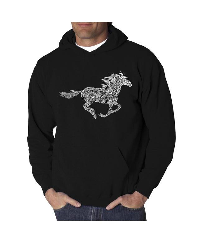 La Pop Art Mens Word Art Hoodie - Mustang Product Image