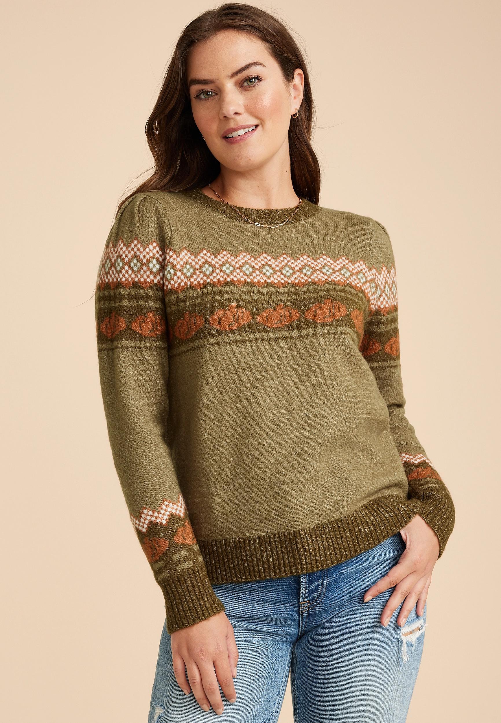 Fair Isle Pumpkin Sweater Product Image