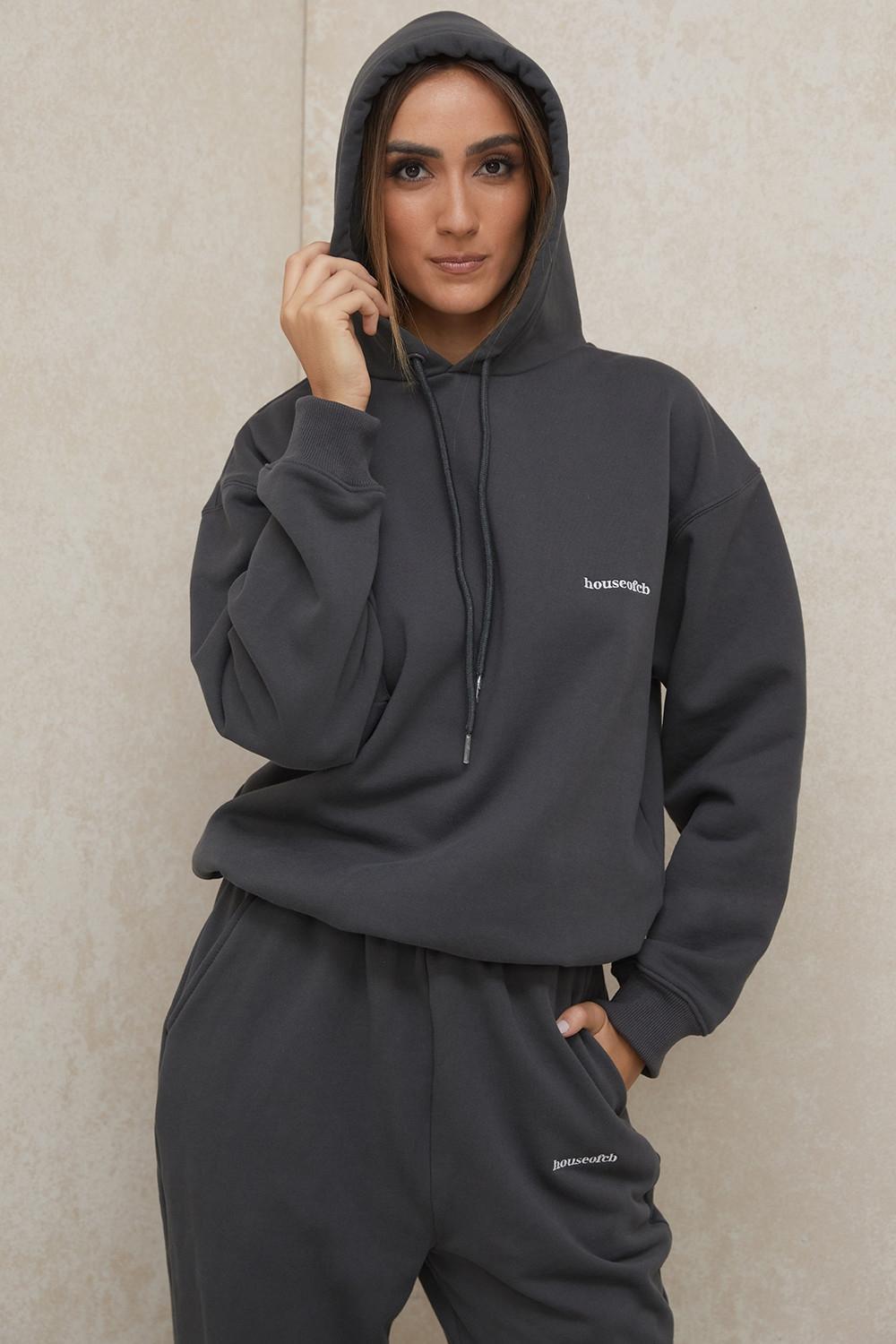 Halo Charcoal Oversized Hoodie Product Image