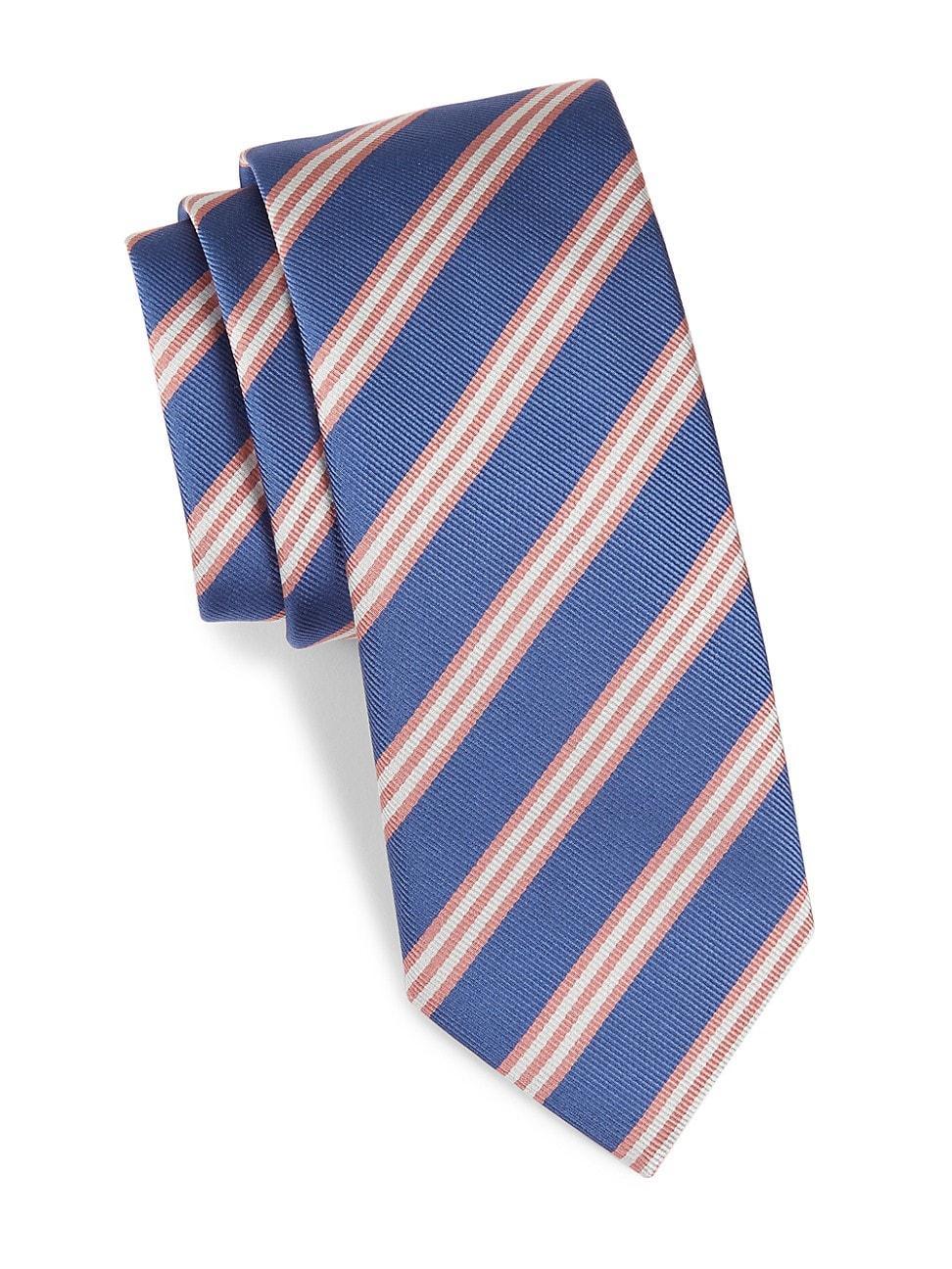 Mens Striped Silk Tie Product Image