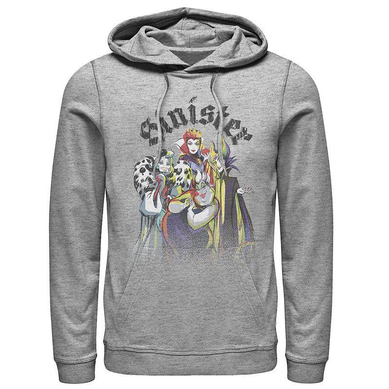 Disney Villains Sinister Group Mens Hoodie Athletic Grey Product Image