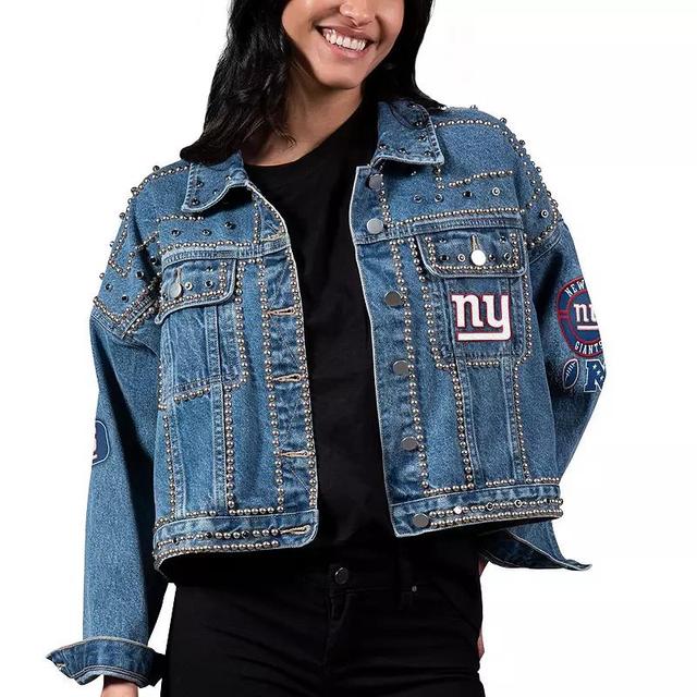 Womens G-iii 4Her by Carl Banks New York Giants First Finish Medium Denim Full-Button Jacket Product Image