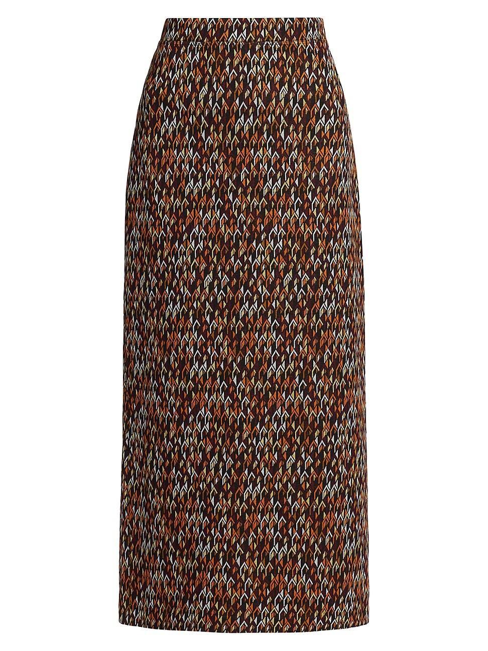 Womens Jacquard Chevron Maxi Skirt product image