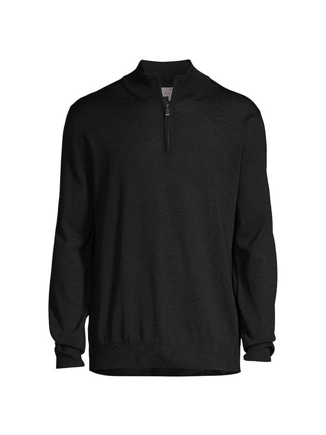 Mens Quarter-Zip Wool Sweater Product Image