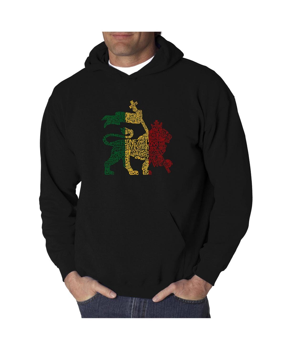 La Pop Art Mens Word Art Hoodie, One Love Product Image