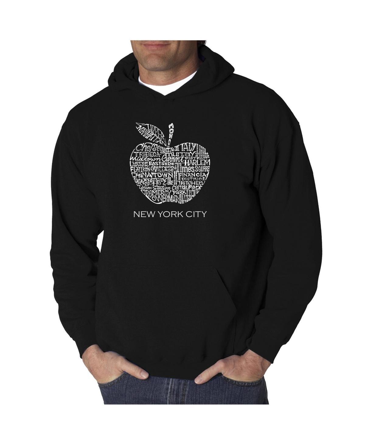 La Pop Art Mens Word Art Hooded Sweatshirt - Neighborhoods in Nyc Product Image