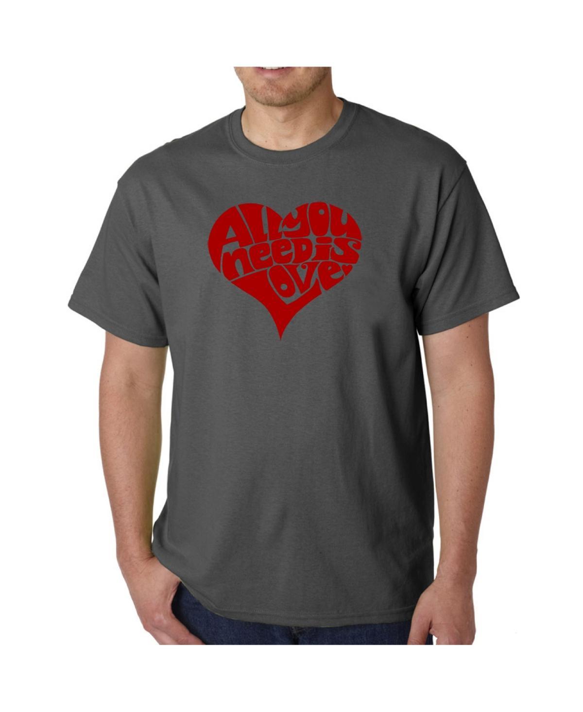 La Pop Art Mens All You Need is Love Word Art T-Shirt Product Image