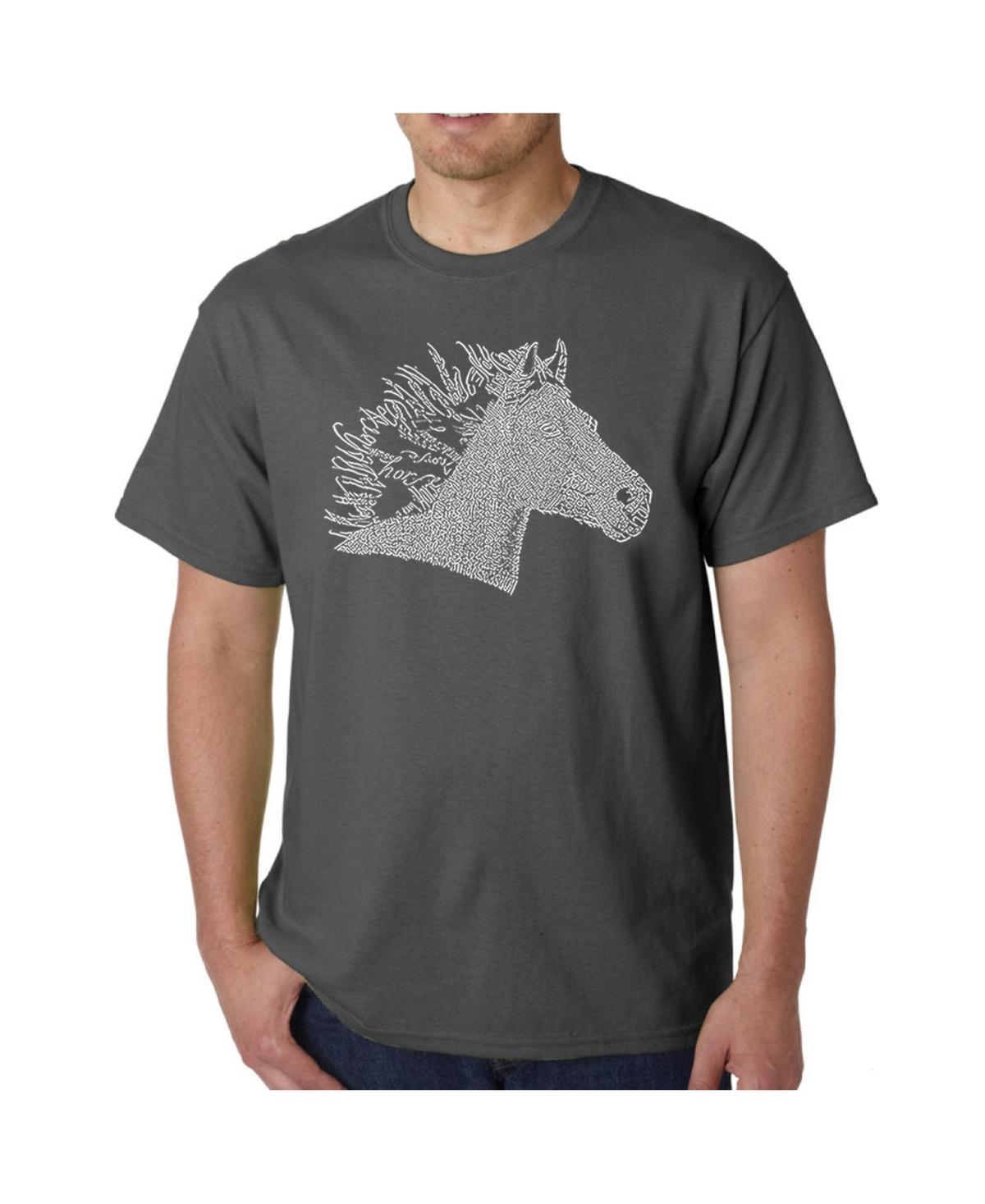 La Pop Art Mens Word Art - Horse Mane T-Shirt Product Image