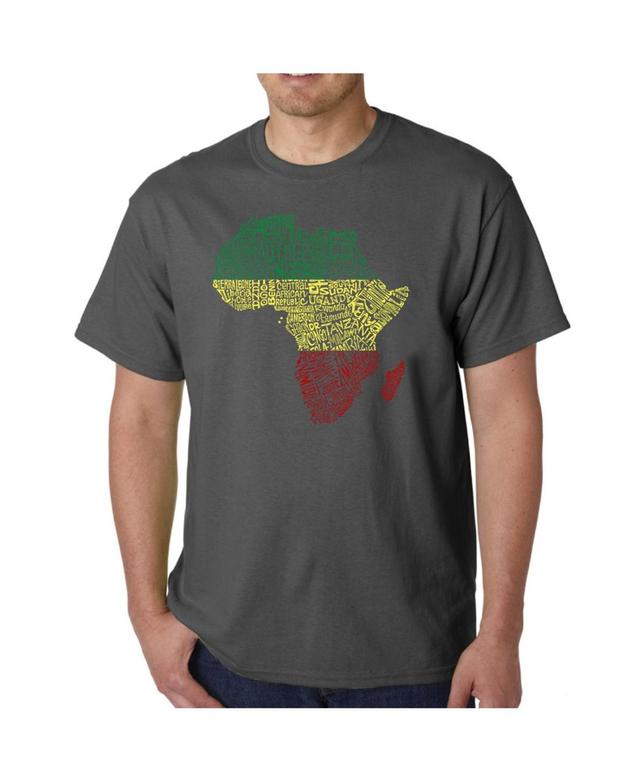 La Pop Art Mens Word Art - Countries in Africa T-Shirt Product Image