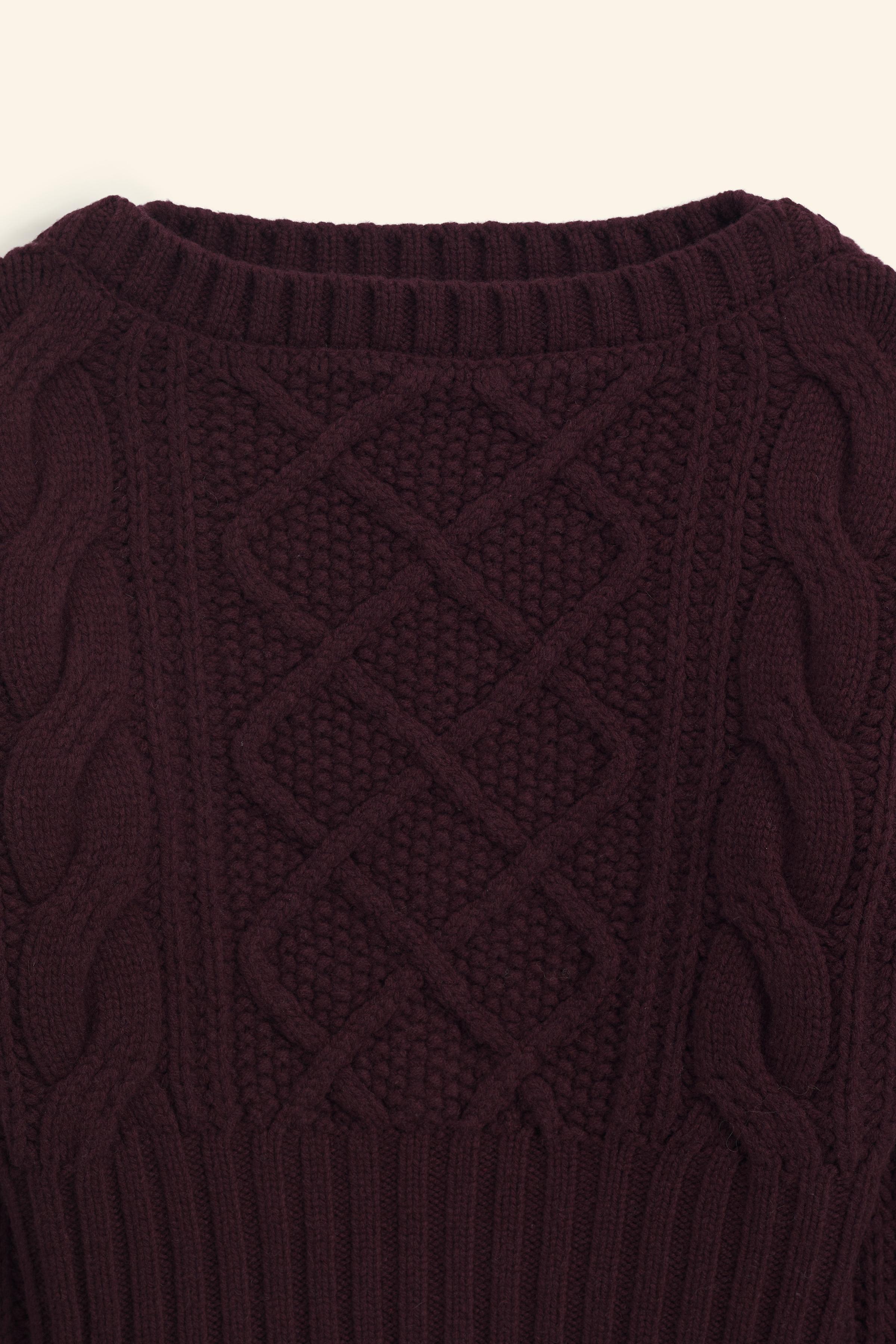 100% WOOL KNIT SWEATER Product Image