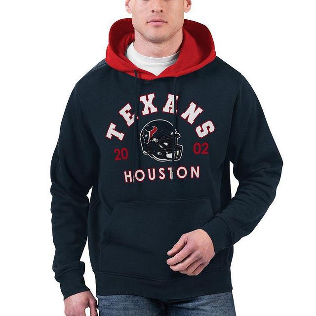 Mens G-III Sports by Carl Banks Houston Texans Colorblock Pullover Hoodie Blue Product Image