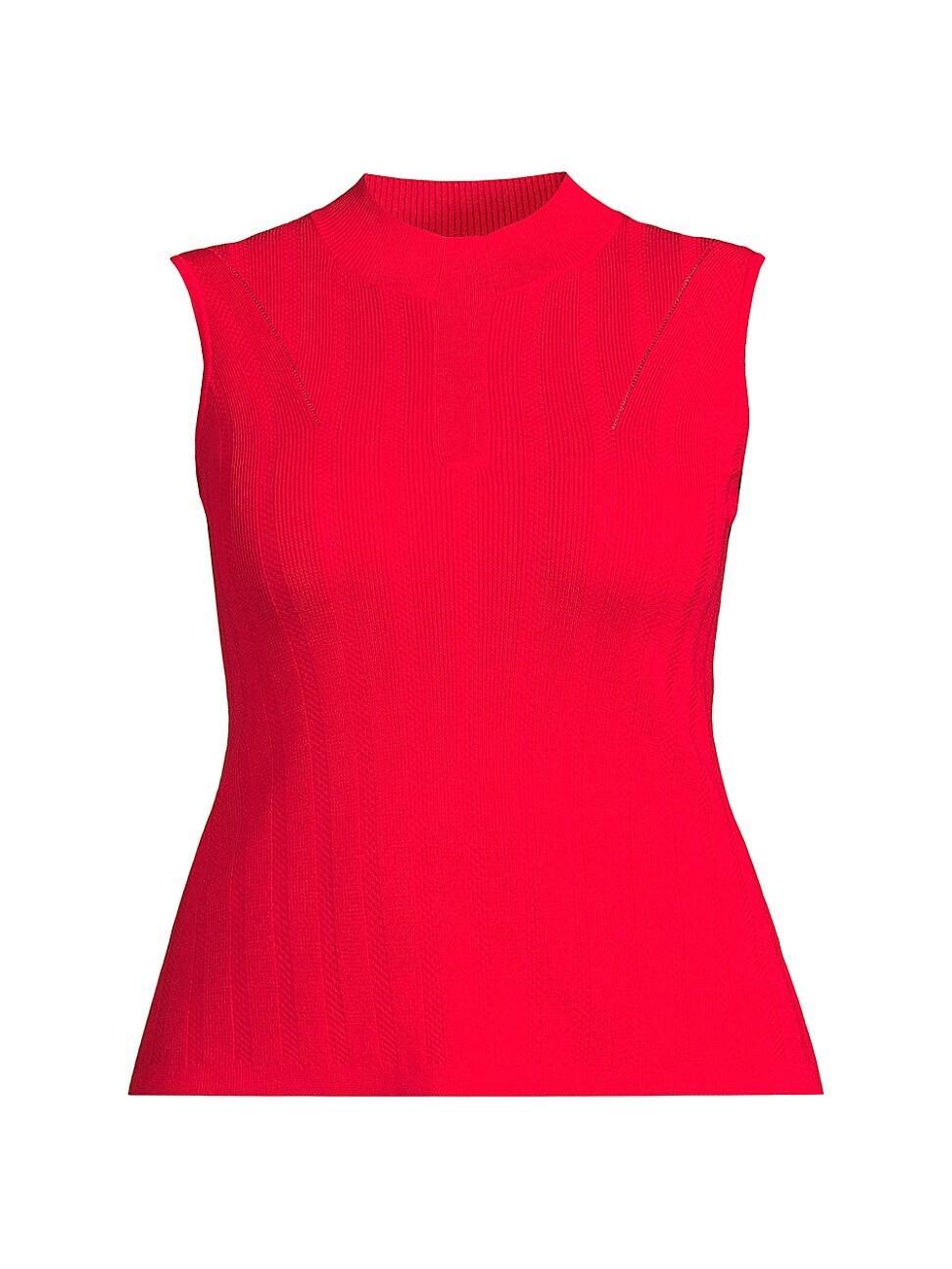 Womens Rib-Knit Sleeveless Top Product Image