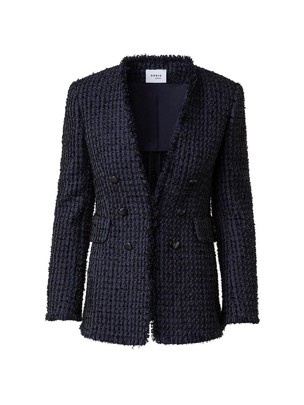 Womens Tweed Double-Breasted Jacket Product Image