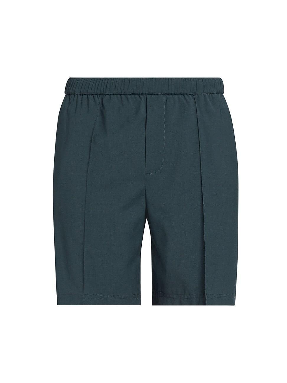 Mens Pintucked Wool-Blend Shorts Product Image