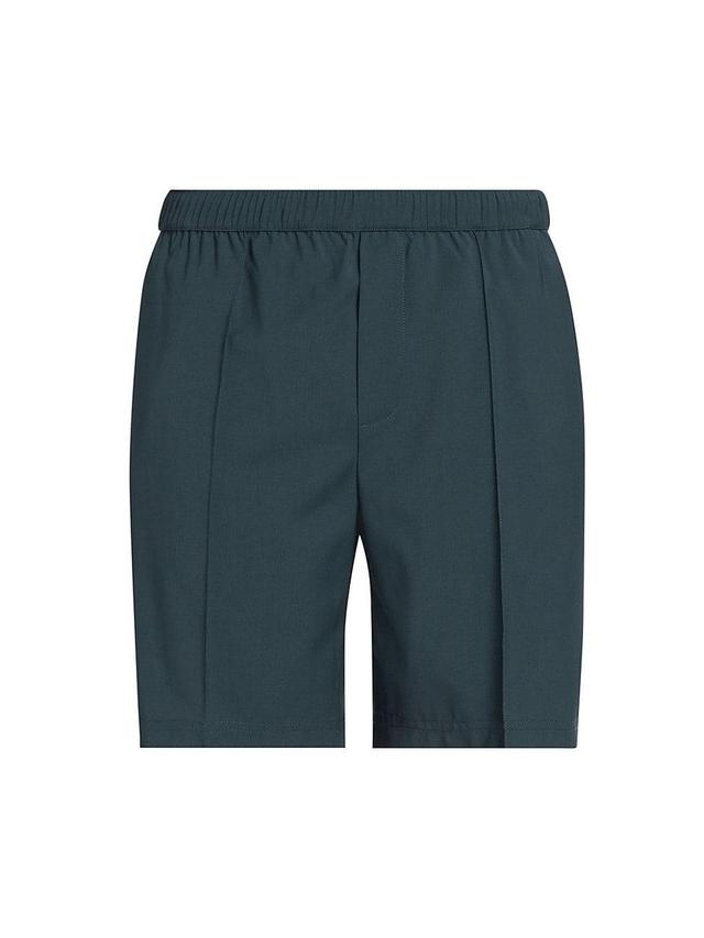 Mens Pintucked Wool-Blend Shorts Product Image