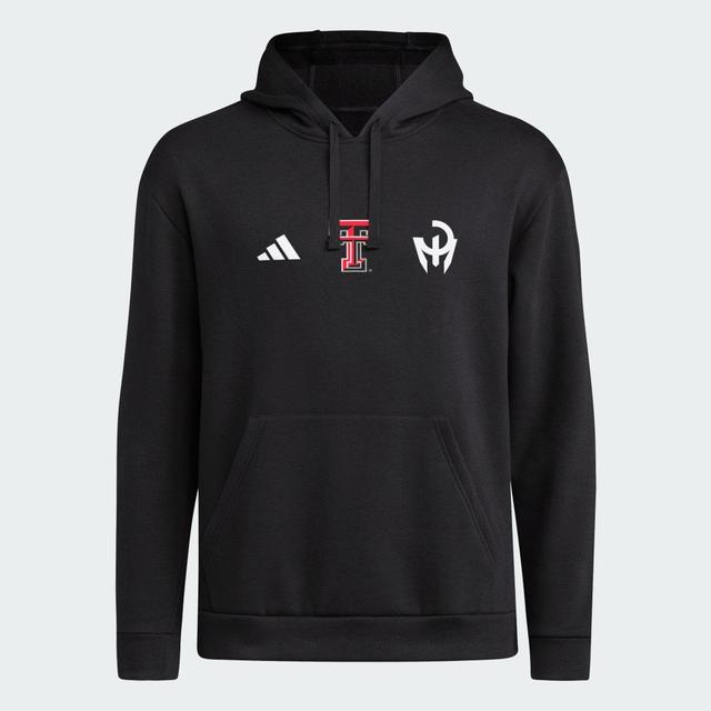 adidas Texas Tech Fleece Hooded Sweatshirt Black XS Mens Product Image