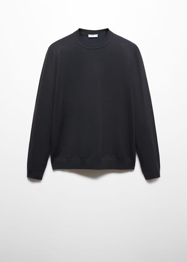 MANGO MAN - Round neck knit sweater dark navyMen Product Image