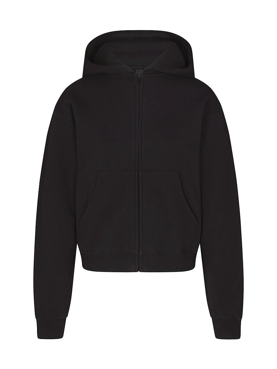 Womens Cotton Fleece Classic Zip Up Hoodie Product Image