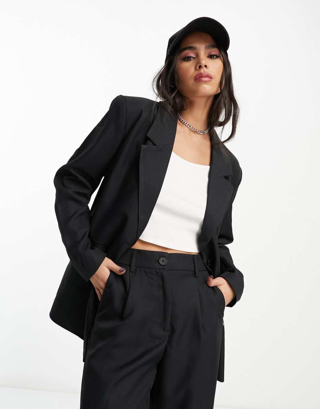 Noisy May tailored blazer in black - part of a set Product Image