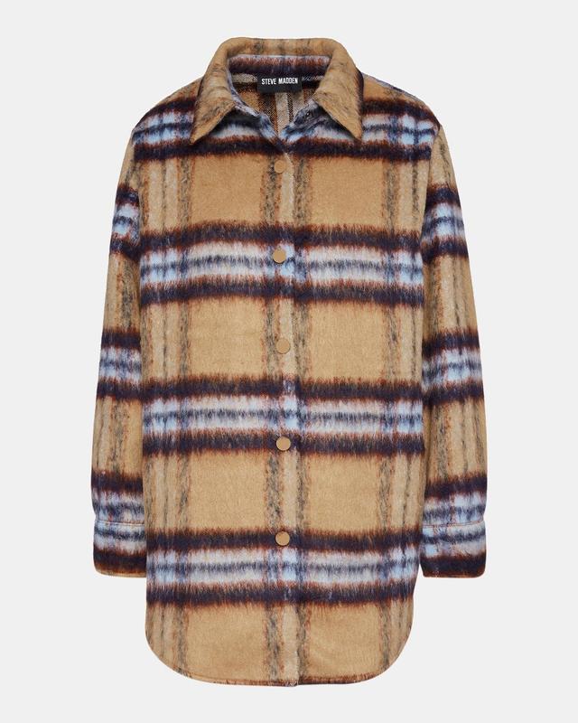 ELDRIDGE PLAID COAT CREAM MULTI Product Image