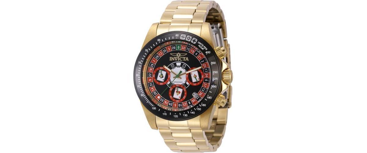 Invicta Mens 44644 Speedway Quartz Chronograph Black Dial Watch - Black Product Image