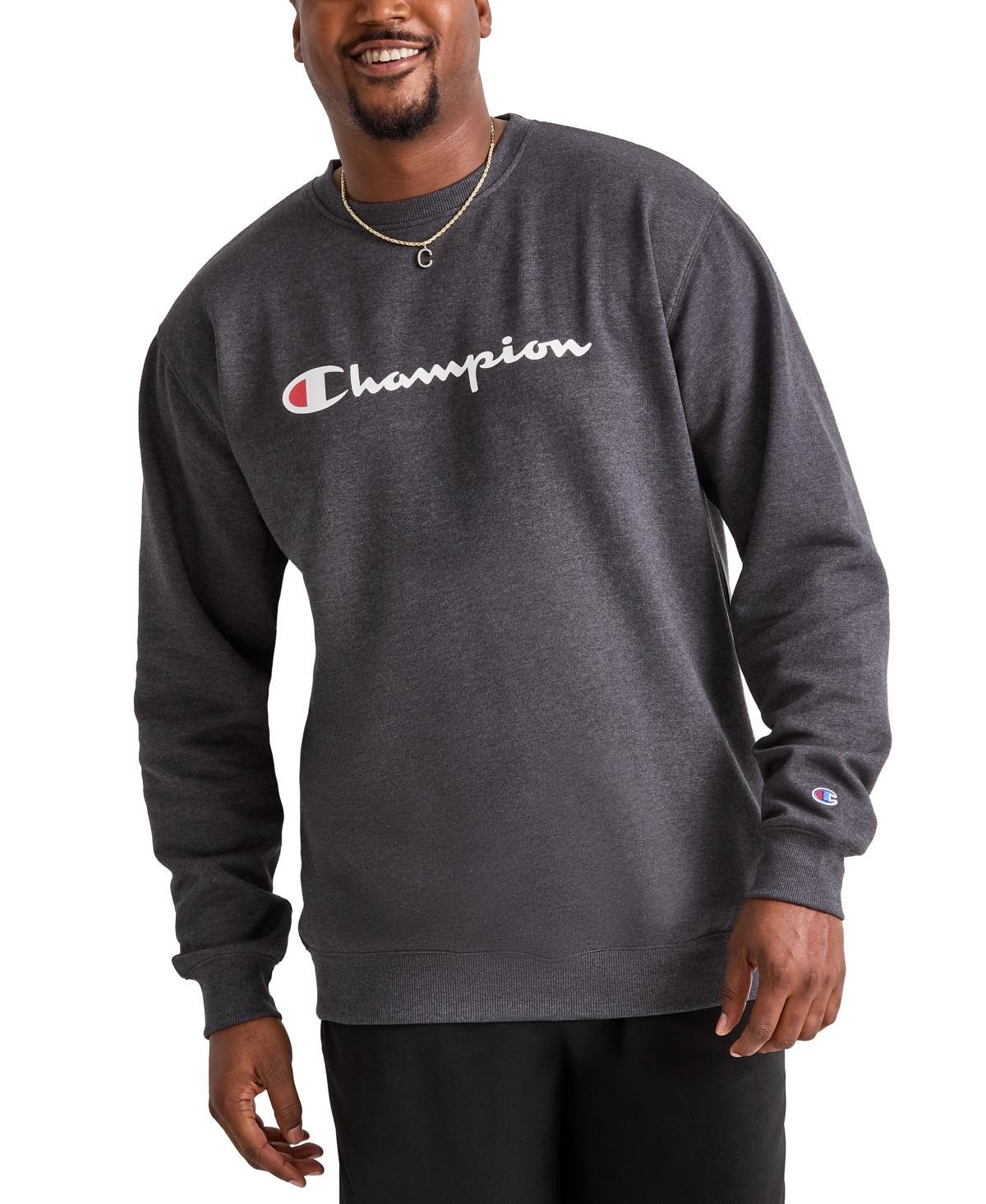 Champion Mens Big & Tall Powerblend Logo Graphic Fleece Sweatshirt Product Image