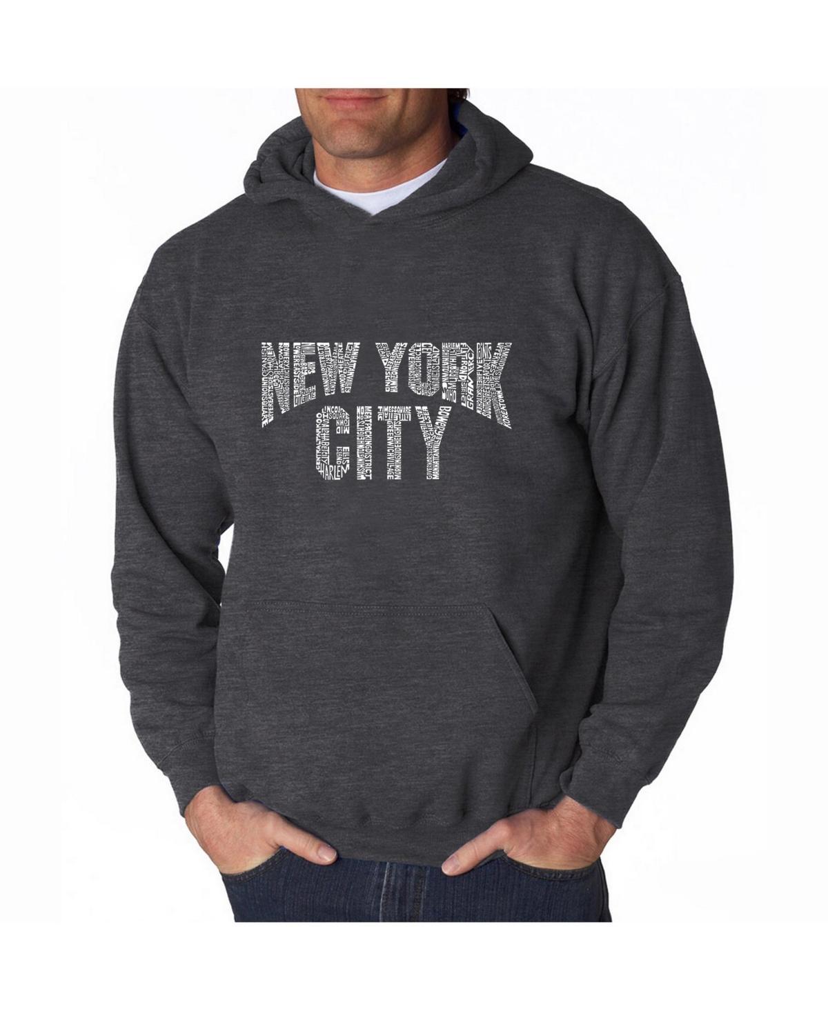 La Pop Art Mens Word Art Hoodie - New York City Neighborhoods Product Image