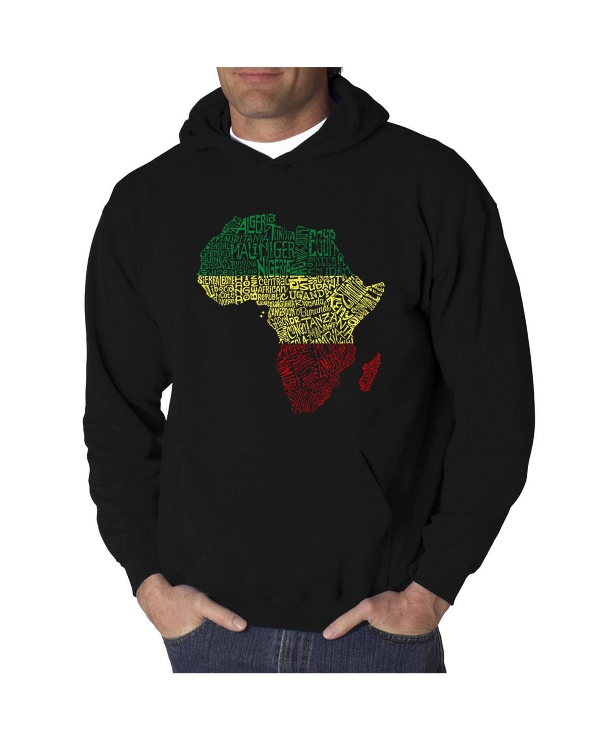 La Pop Art Mens Countries in Africa Word Art Hooded Sweatshirt Product Image