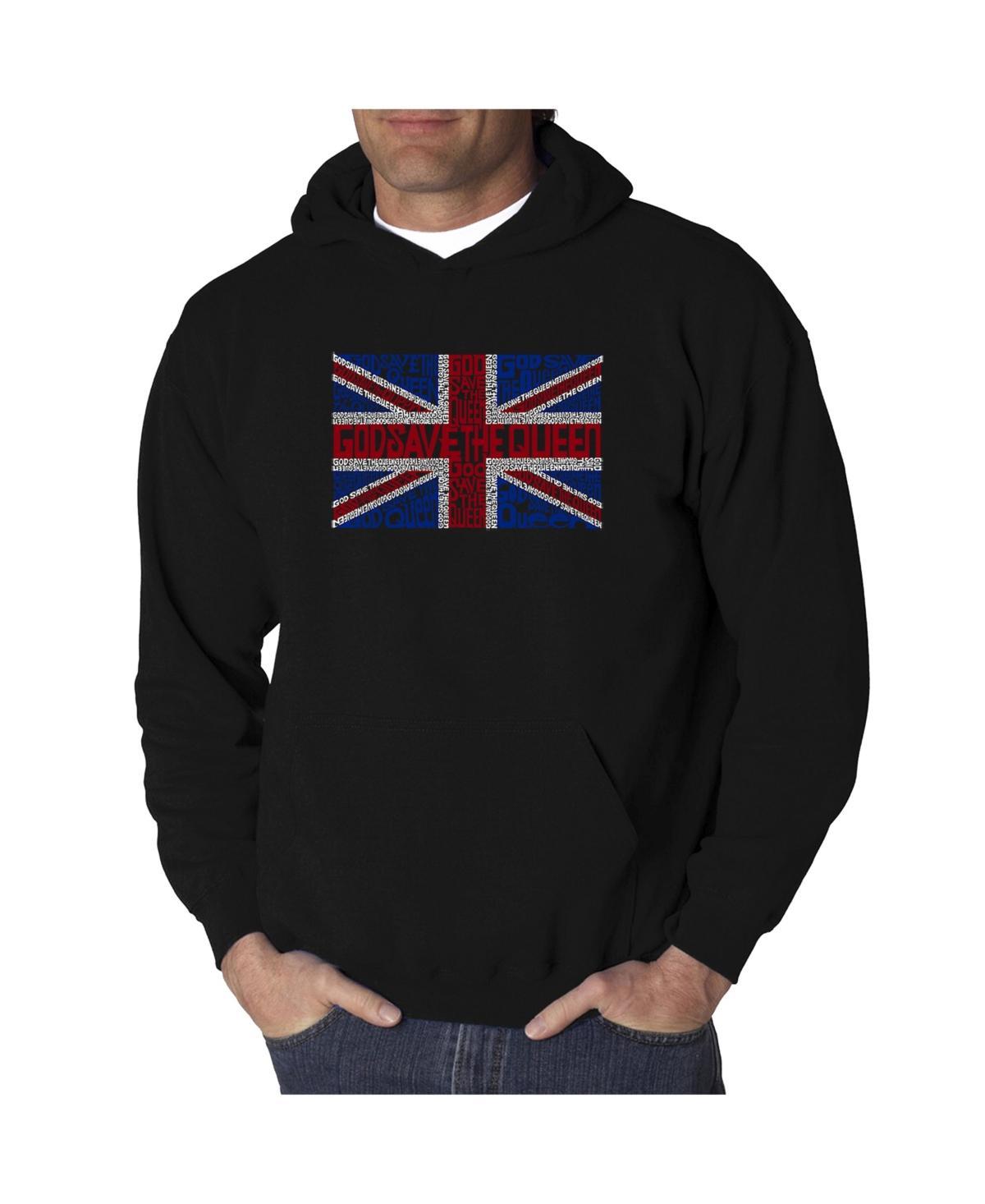 La Pop Art Mens Word Art Hooded Sweatshirt - God Save The Queen Product Image