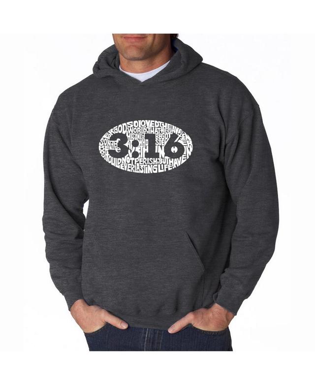 La Pop Art Mens Word Art Hoodie - John 3:16 Product Image