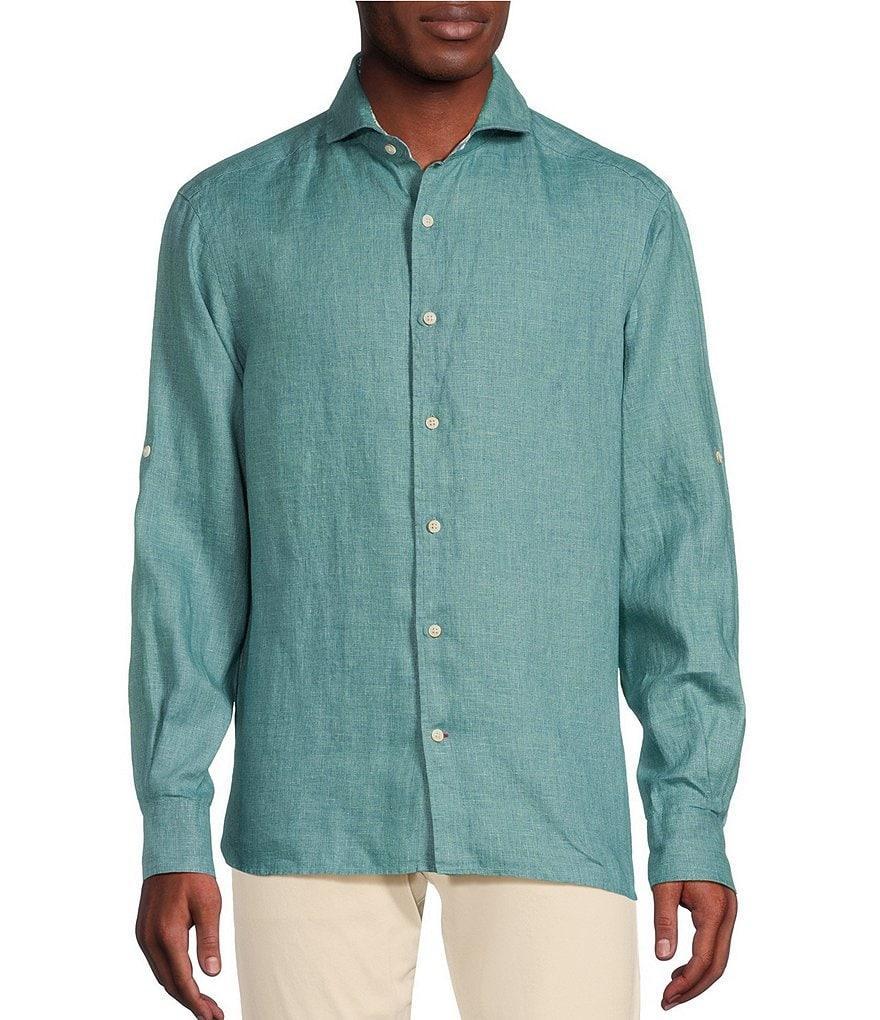 Cremieux Blue Label Tahiti Collection Two-Tone Linen Long Sleeve Woven Shirt Product Image