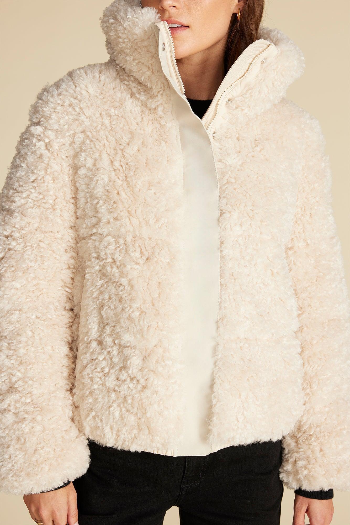 Save The Duck Kennie Faux Shearling Jacket - Natural Product Image