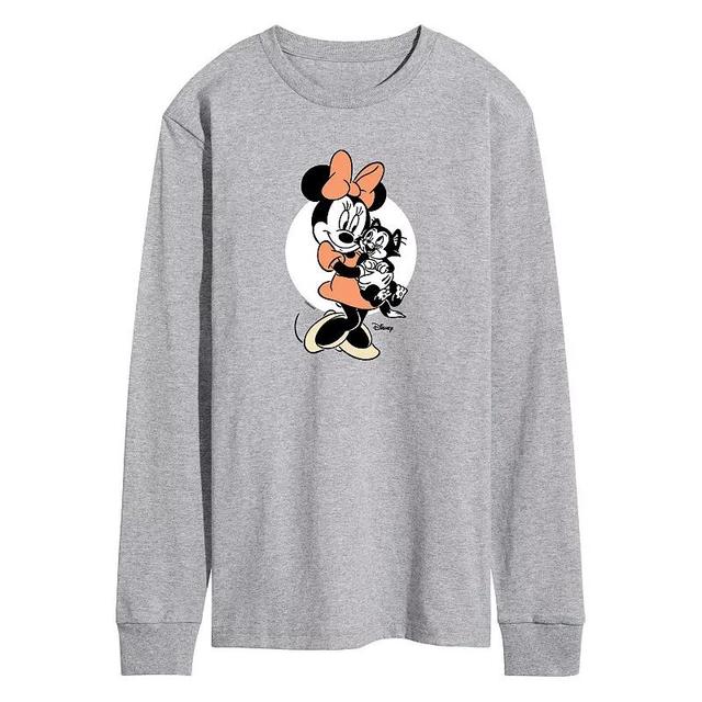 Disneys Minnie Mouse & Figaro Mens Long Sleeve Graphic Tee Product Image