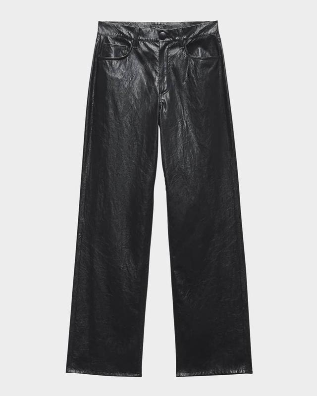 Shea Straight Faux Leather Pants Product Image