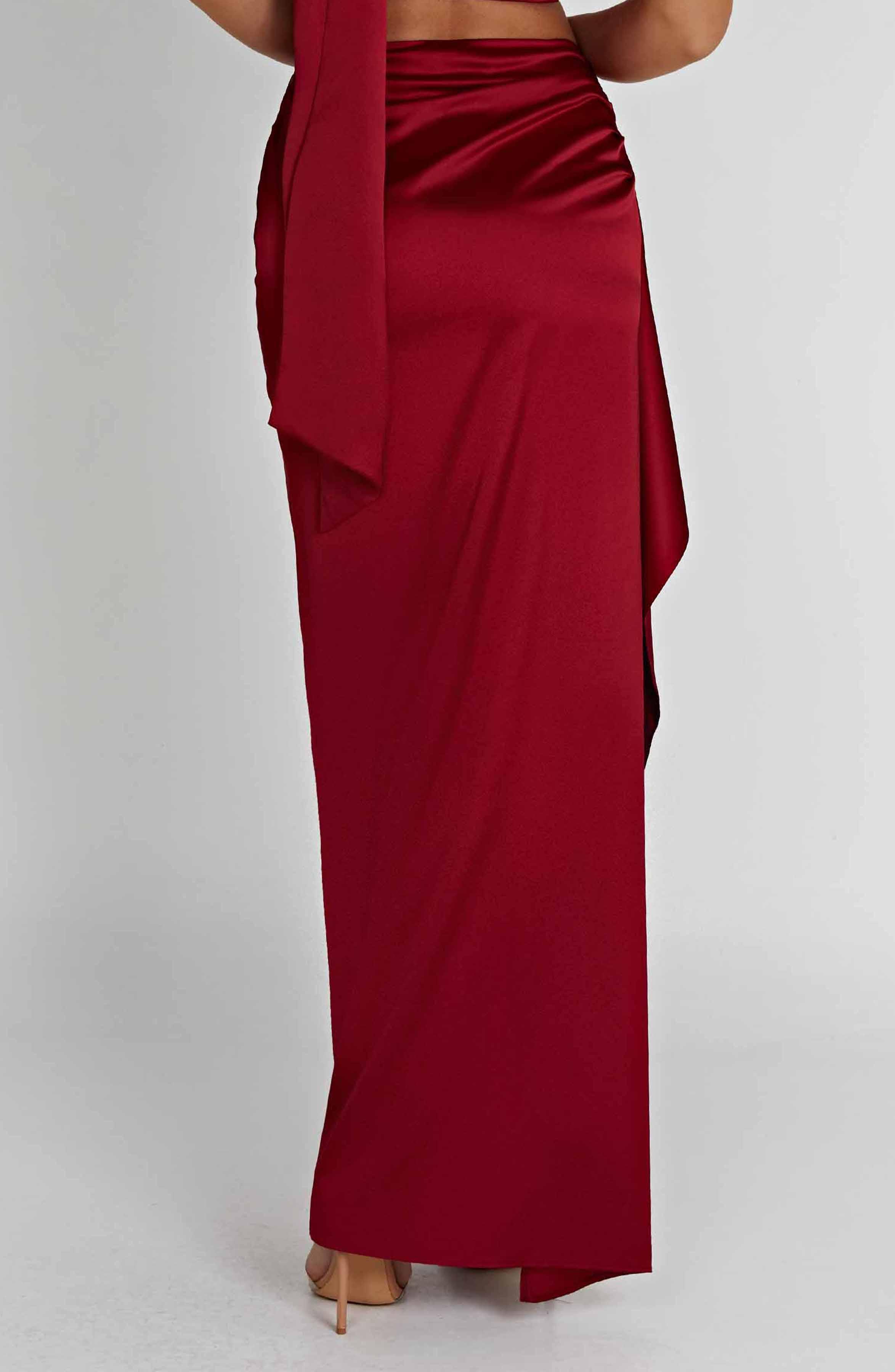 Halsey Maxi Skirt - Wine Product Image