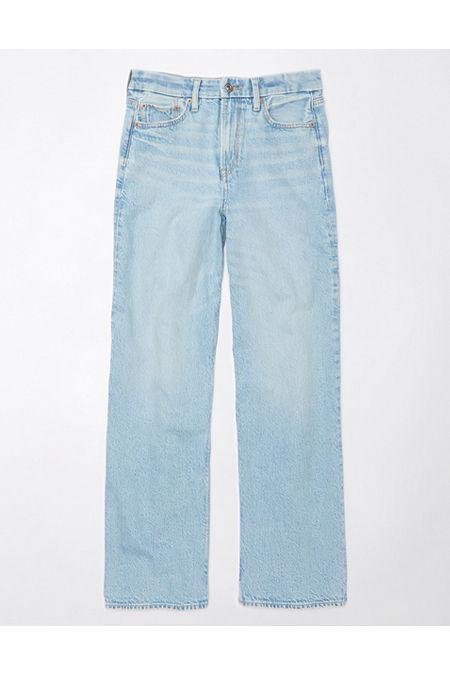 AE Strigid Curvy Super High-Waisted Baggy Straight Jean Women's Product Image