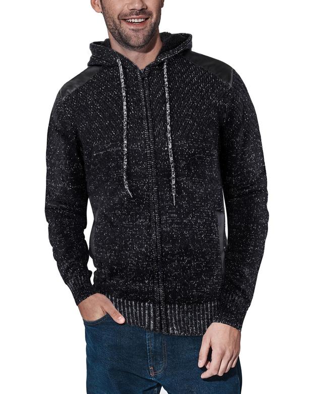 X-Ray Mens Full-Zip Sherpa Knit Hoodie Sweater Product Image