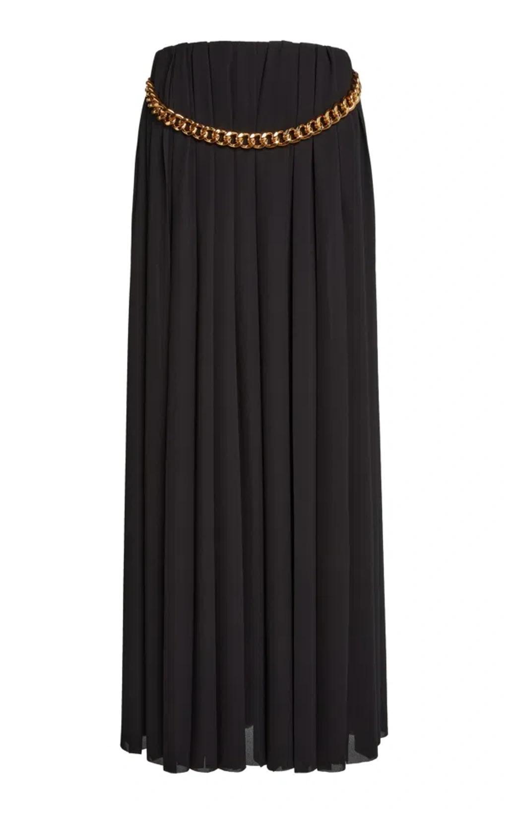 BALENCIAGA Pleated Maxi Skirt In Black Product Image