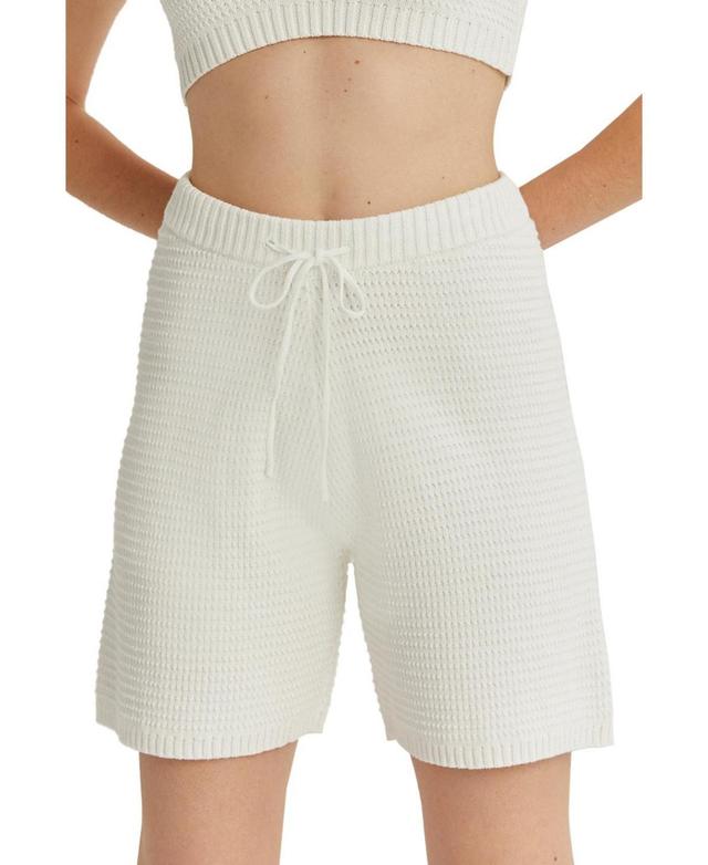 Crescent Womens Odalis Drawstring Waffle Shorts Product Image