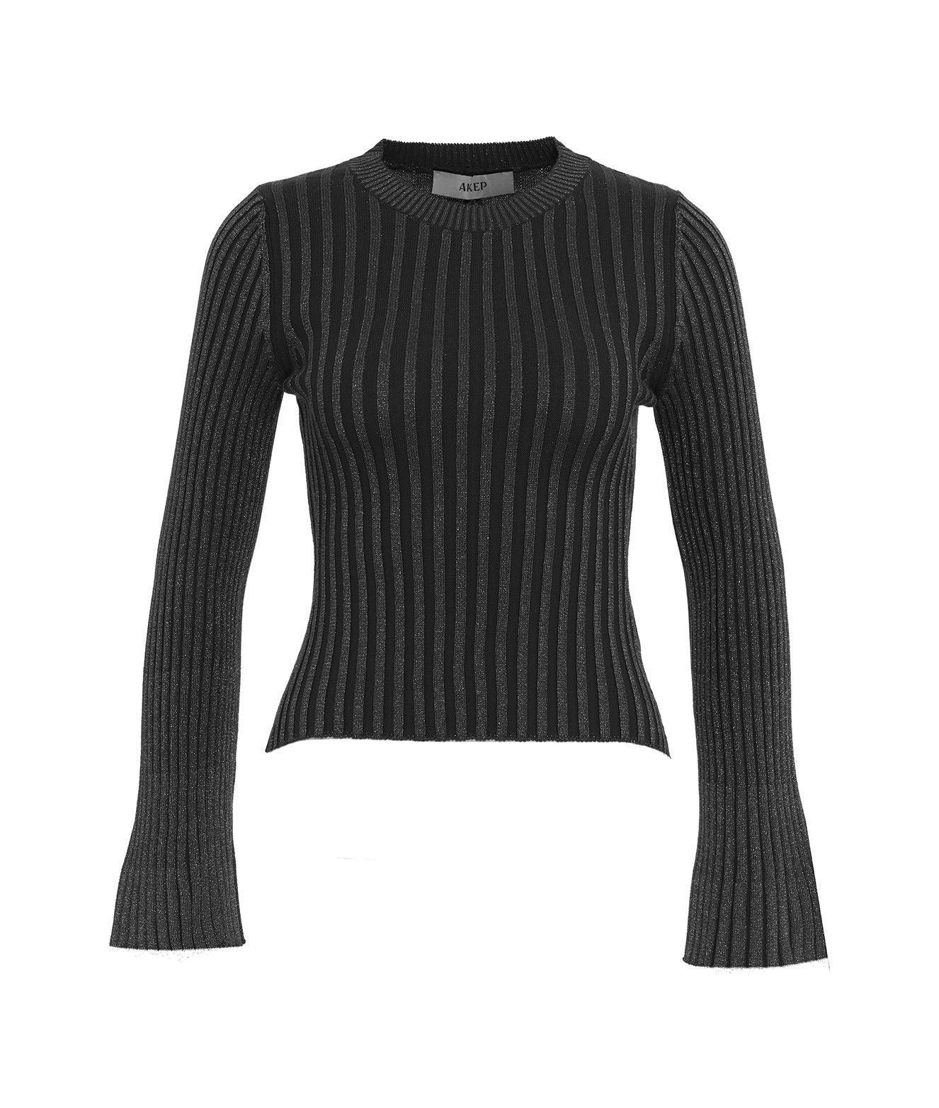 Pullover in maglia lurex a coste Female product image