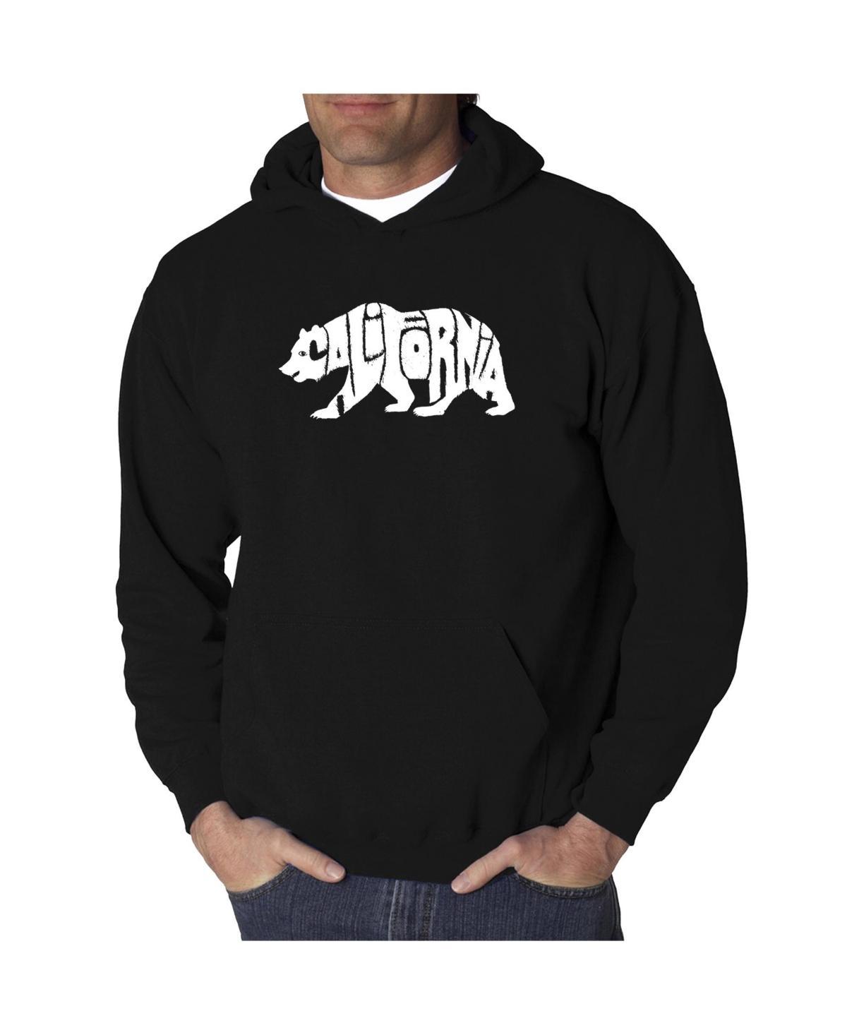 La Pop Art Mens Word Art Hooded Sweatshirt - California Bear Product Image