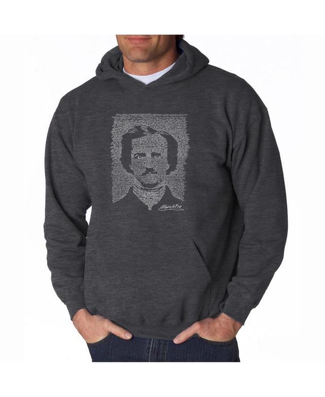 La Pop Art Mens Word Art Hoodie - Edgar Allen Poe - The Raven Product Image