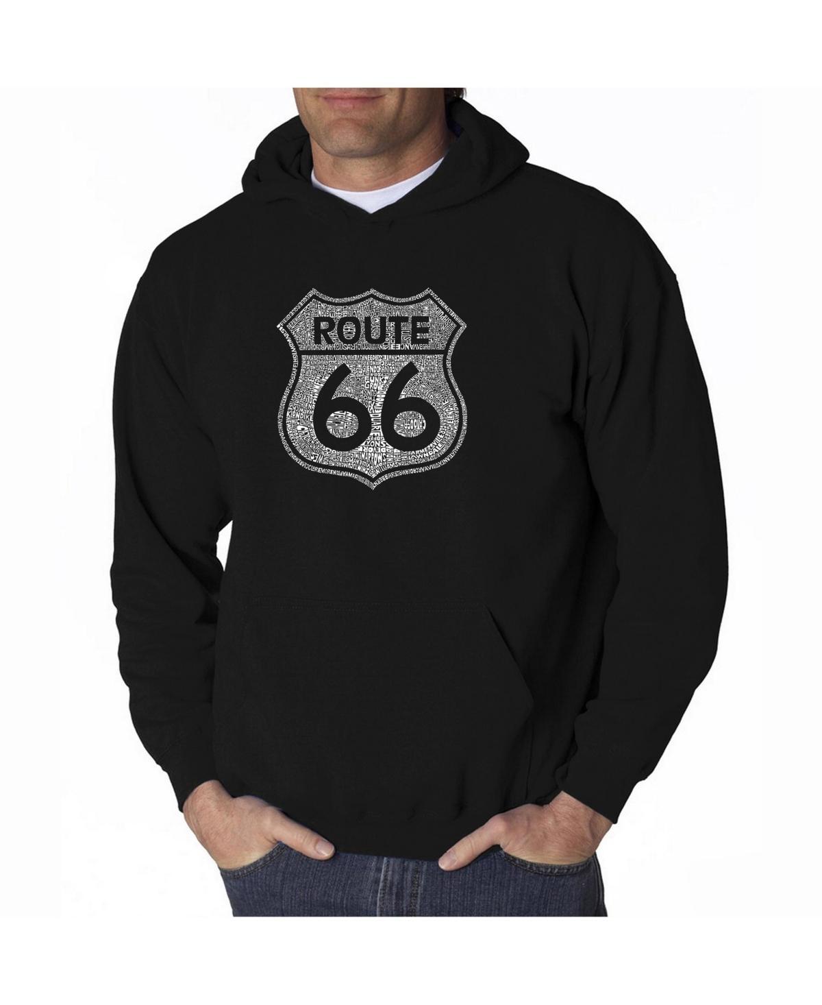 La Pop Art Mens Word Art Hoodie - Route 66 Product Image