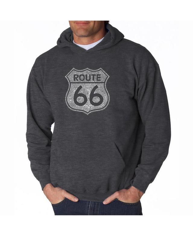 La Pop Art Mens Word Art Hoodie - Route 66 Product Image