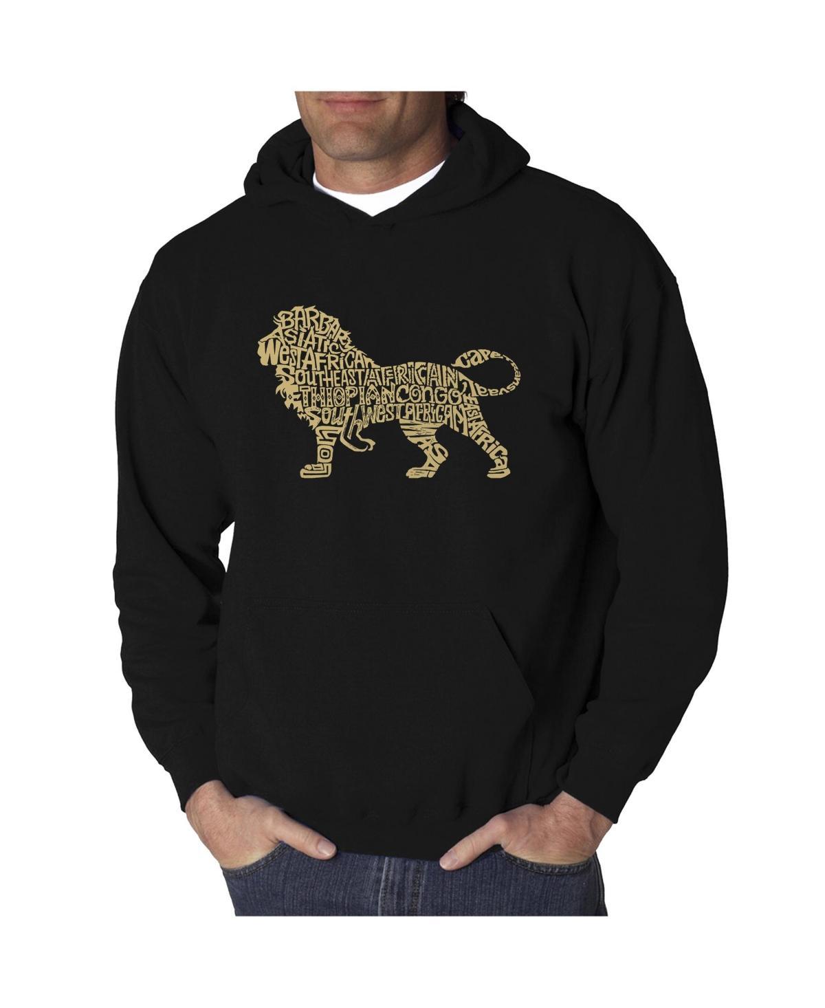 La Pop Art Mens Word Art Hoodie - Lion Product Image