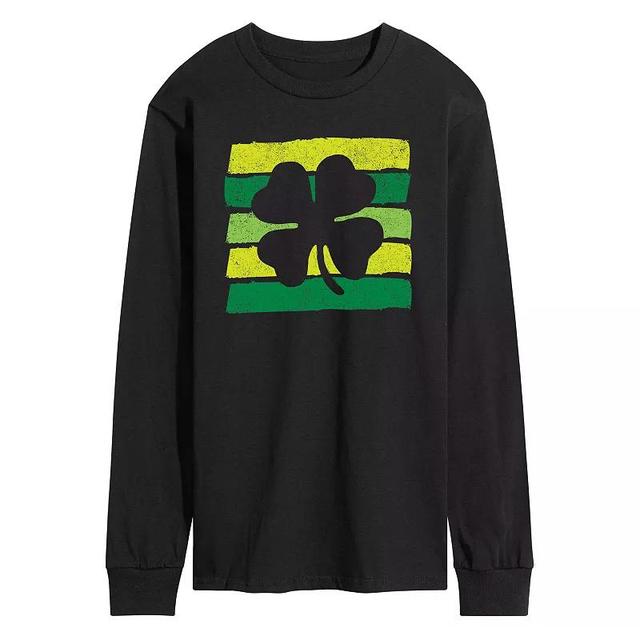 Mens Negative Space Shamrock Long Sleeve Graphic Tee Product Image