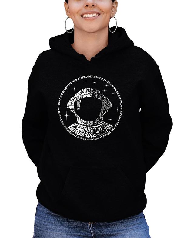 Womens Word Art I Need My Space Astronaut Hooded Sweatshirt Product Image