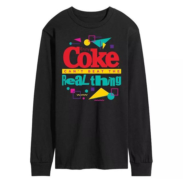 Mens CocaCola Cant Beat the Real Thing Long Sleeve Graphic Tee Product Image