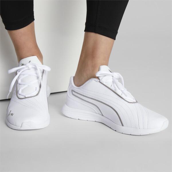 PUMA Ella Lace Up Women's Shoes in White/Silver Product Image